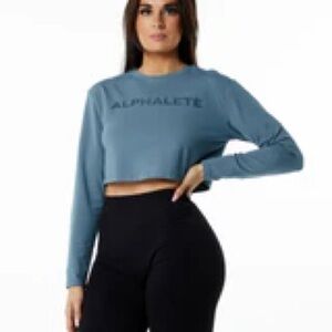 Alphalete Teal Long Sleeve Crop